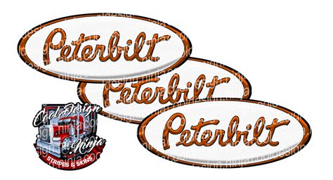 White And Orange Chrome Peterbilt Emblem Skins Cool Design Ninja