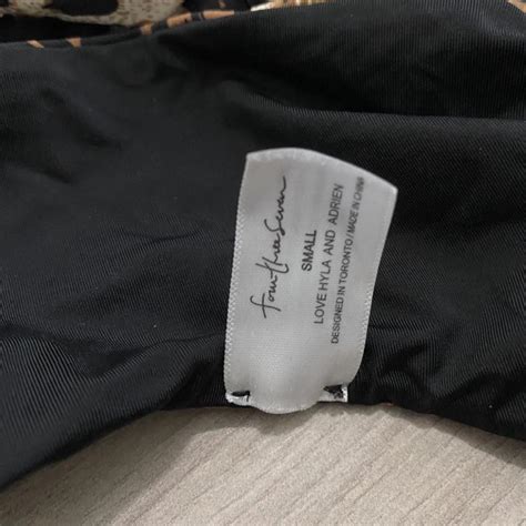 Four Three Seven Bikini Top With Scarf Cheetah Depop