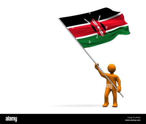 Kenyan Flag To Colour