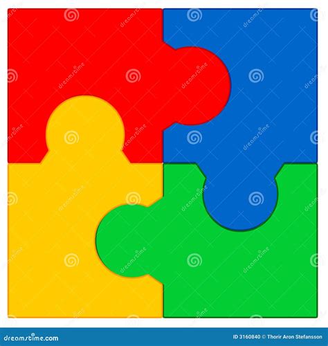 Puzzle #4 stock illustration. Illustration of assembly - 3160840