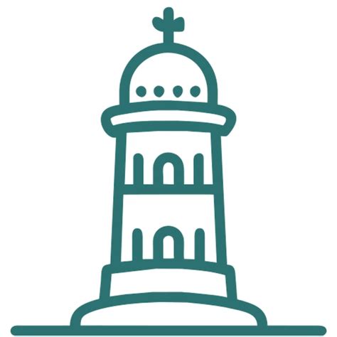 Contorno Del Icono De La Torre Griega Vector Premium