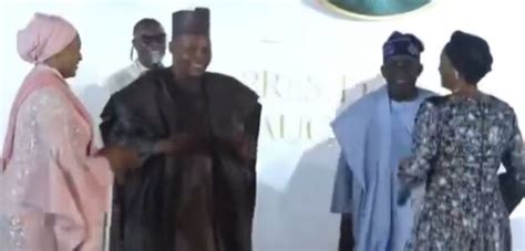 Video Of President Tinubu And Wife Dancing With Vice President Kashim