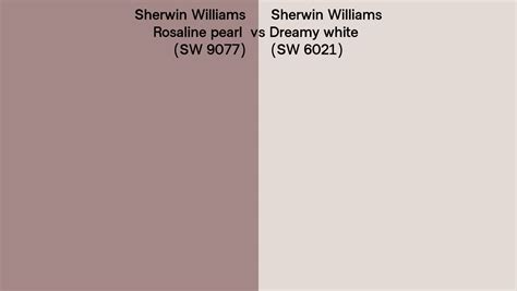 Sherwin Williams Rosaline Pearl Vs Dreamy White Side By Side Comparison