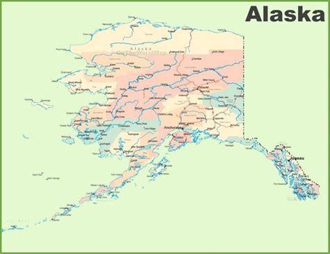 Large detailed map of Alaska - Ontheworldmap.com