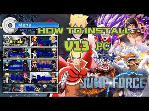 HOW TO INSTALL JUMP FORCE MUGEN V13 ON PC YouTube