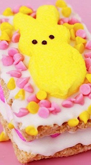 Peeps Stuffed Rice Krispies Treats For Easter Easter Fun Food Rice Krispie Treats Rice Krispies