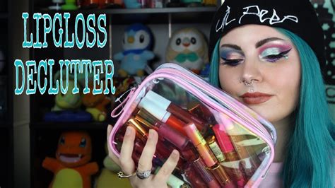 Makeup Declutter Collection Pt Lipgloss Declutter Youtube