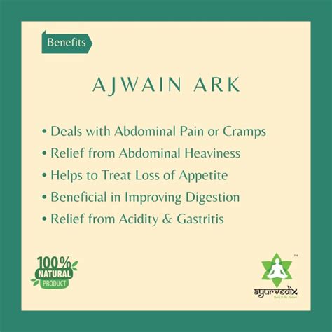 Ayurvedix Ajwain Ark Carom Seeds For Digestion Gastritis