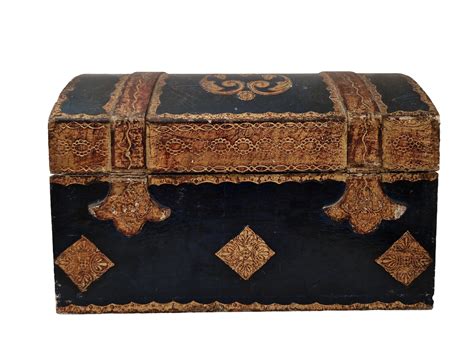 Large Florentine Wooden Treasure Chest Vintage Italian Keepsake Box