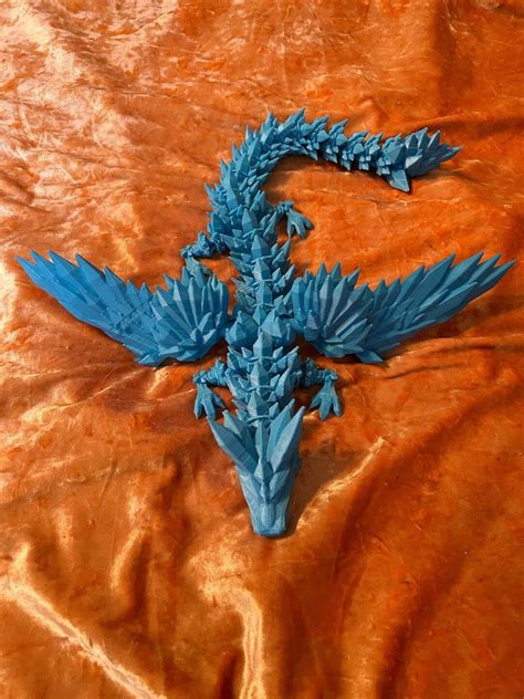 Wing Crystal Dragon Articulated Dragon Fidget Toy Etsy