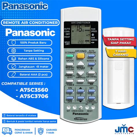 Jual Remote Remot Ac Panasonic Inverter A C A C Original