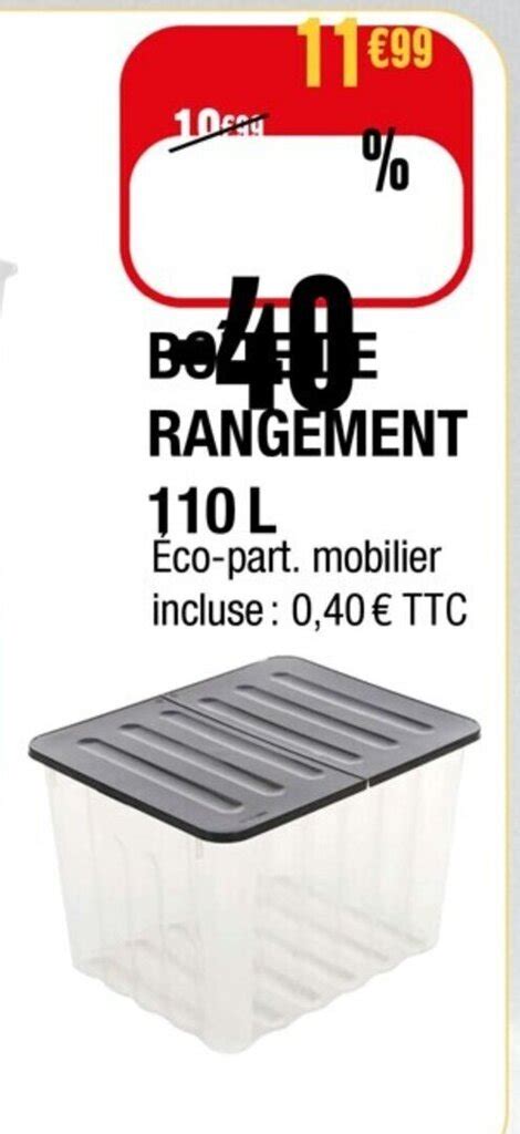 Promo BoÎte de Rangement 110 L chez La Foir Fouille