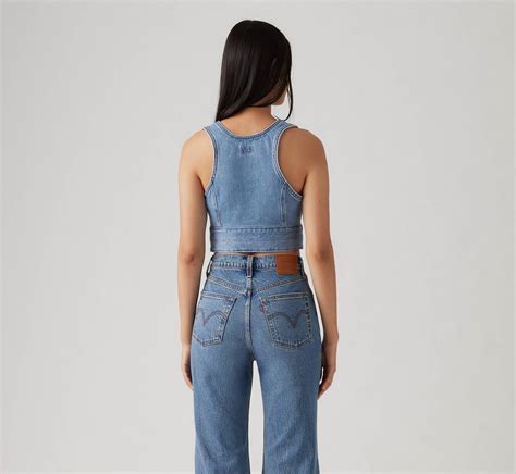 Raine Denim Crop Top Medium Wash Levis® Us