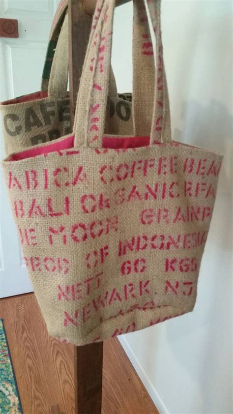 Reclaimed Burlap Coffee Sack Tote Etsy Coffee Sacks Burlap Sack