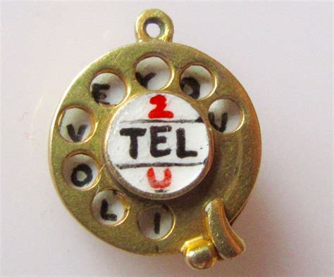 Ct Gold I Love You Enamel Telephone Dial Pendant Or Charm Etsy Uk