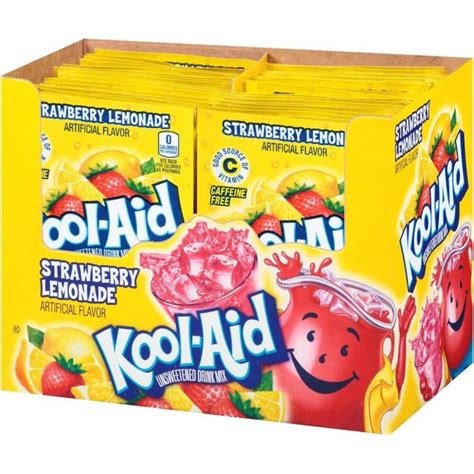 Kjøp Kool Aid Soft Drink Mix Strawberry Lemonade 53g X 48st Hos