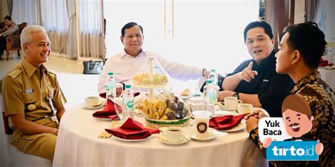 Gibran Prabowo Mobil Sebelum Bertemu Ganjar Erick Thohir