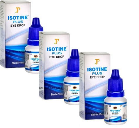 Pack of 3 Isotine Plus Eye Drop Pure Herbal and 100% Genuine Eye Drops ...