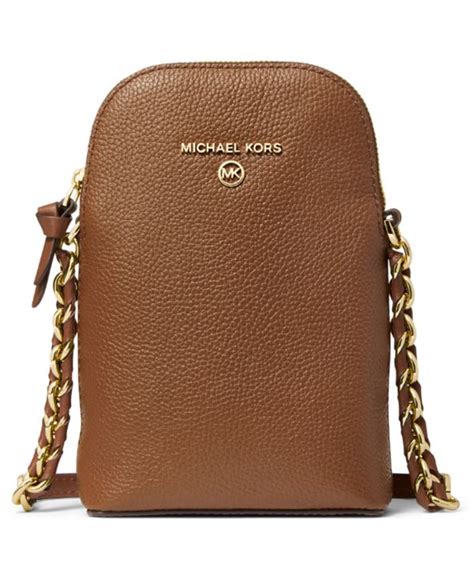 Michael Kors Leather Jet Set Charm North South Chain Phone Crossbody And Reviews Handbags