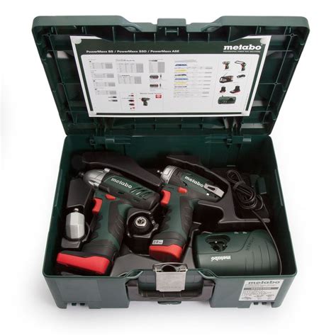 Metabo 2.1 10.8v PowerMaxx BS Quick Pro Combi & SSD Impact Driver Twin ...