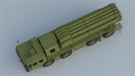 BM 30 Smerch Rocket Launcher Camouflage - 3D Model by frezzy