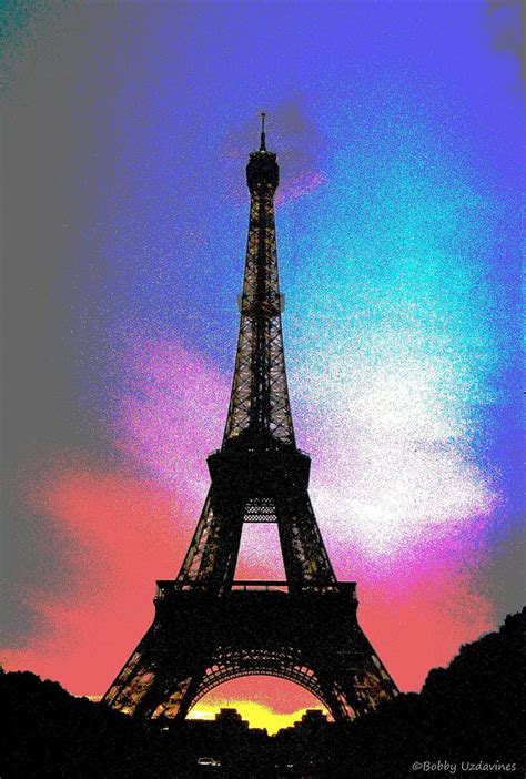 Eiffel Tower in Color Photograph by Flobert Lebouncy - Pixels