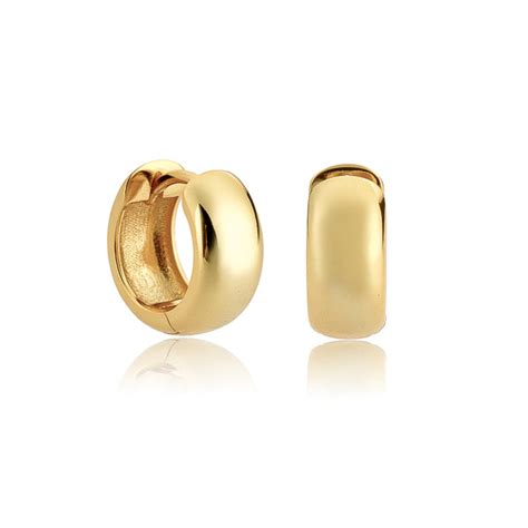 Chunky Gold Huggie Hoop Earrings Classy Women Collection