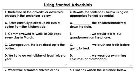 Year Using Fronted Adverbials Lesson Classroom Secrets Classroom