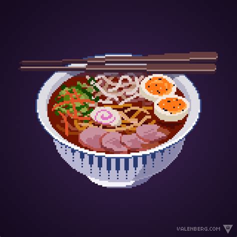 Ramen By Valenberg Pixel Art Food Pixel Art Design Cool Pixel Art