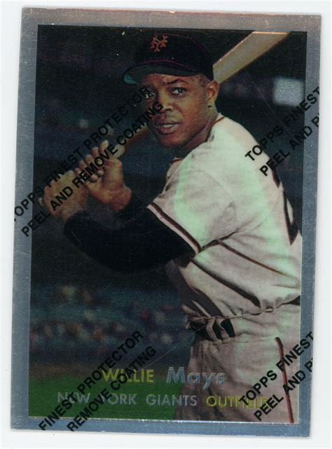 Topps Willie Mays Finest Commemorative Giants Ebay