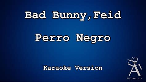 Bad Bunny Feid Perro Negro Karaoke Youtube