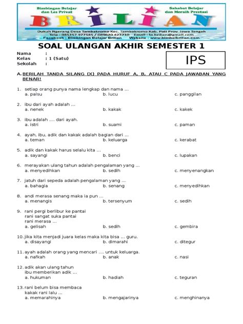 Soal Kesenian Kelas 4 Download Riset