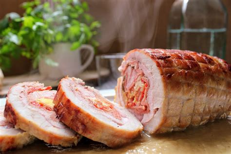 Lomo De Cerdo Relleno Con Salsa De Almendras Y Brandy Cocinando Con