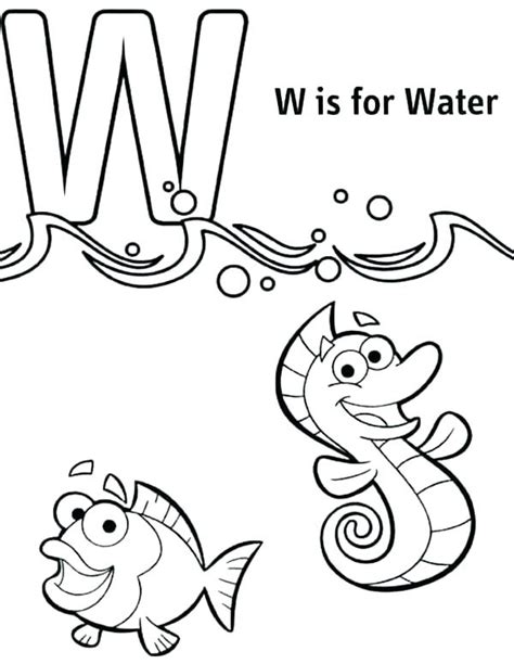 Letter W Coloring Pages at GetColorings.com | Free printable colorings ...