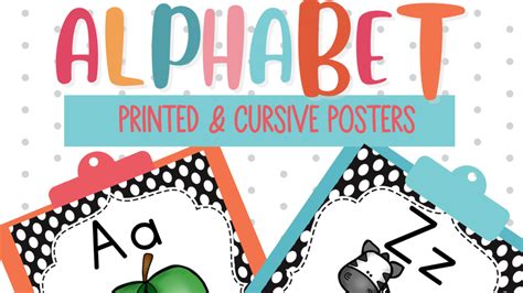 Alphabet Posters: Printed & Cursive – TeachersTrading.com