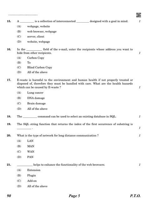 Cbse Class Qp Informatic Practice New Compartment Question