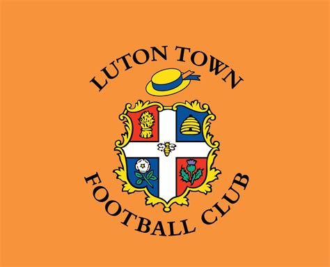 Luton Town Club Symbol Logo Premier League Football Abstract Design ...