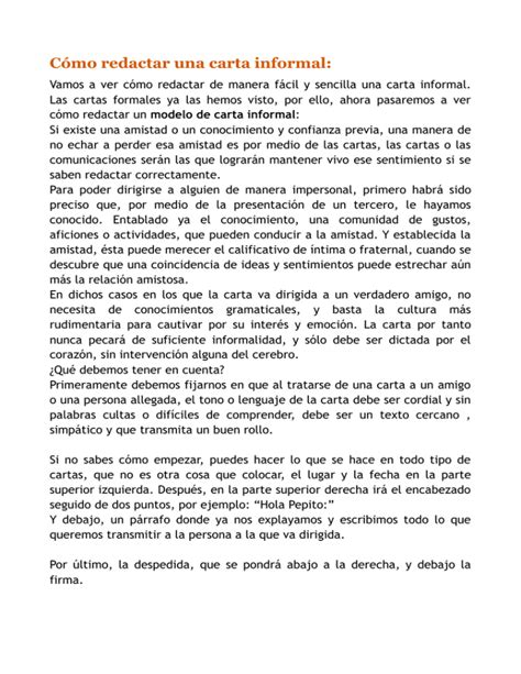 Carta Informal