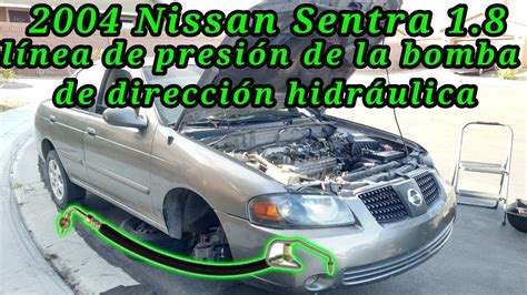 2004 Nissan Sentra 1 8 Cómo cambiar la línea de presión de la bomba de