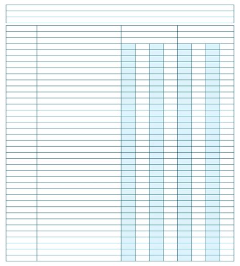 Ledger Paper Printable