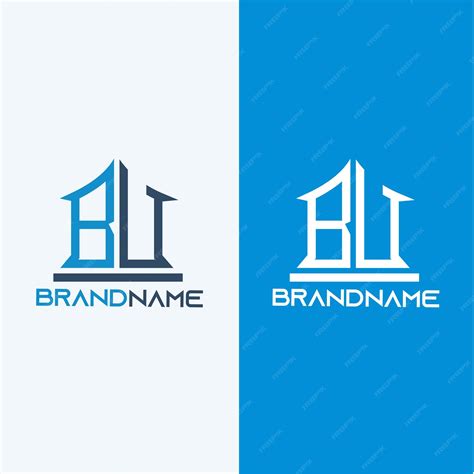 Premium Vector Modern Monogram Initial Letter Bu Logo Design Template