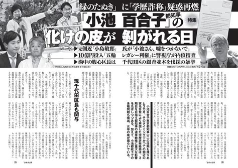 「緑のたぬき」に「学歴詐称」疑惑再燃 「小池百合子」都知事の化けの皮が剝がれる日 週刊新潮 Dマガジン