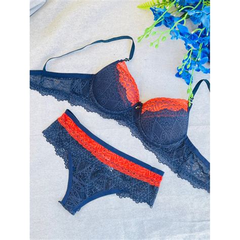Conjunto Luxo Bicolor Bojo Lingerie Shopee Brasil