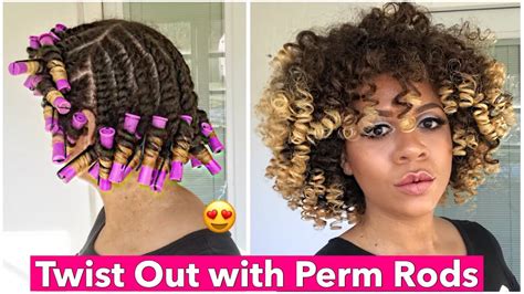 How To Get The Perfect Twist Out With Perm Rods Natural Hair Youtube