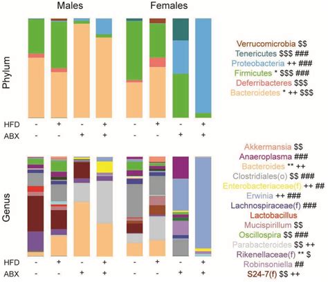 Taxonomic Composition Varies By Sex And Is Altered By High Fat Diet Download Scientific Diagram