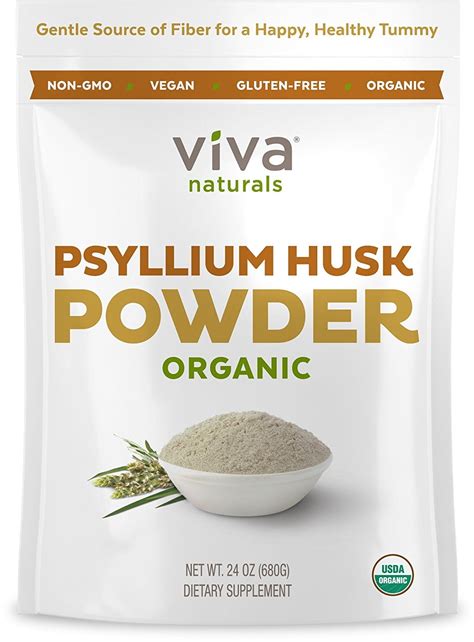 Viva Naturals Organic Psyllium Husk Everyday Fiber Support Finely