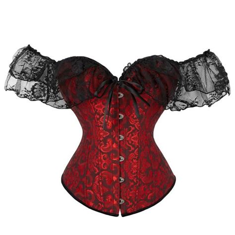 Corset Bustier Top Sexy Femme Lingerie Dentelle Avec Floral Vintage