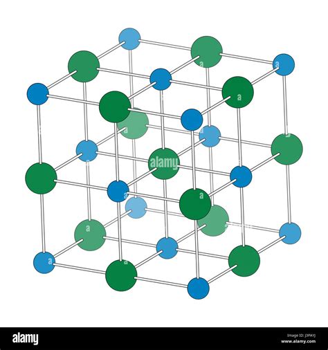 Crystal structure of sodium chloride Cut Out Stock Images & Pictures - Alamy