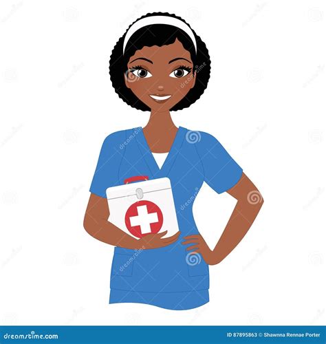 Nurse Woman Hospital Character Clothes Healthcare Mascot With Blank