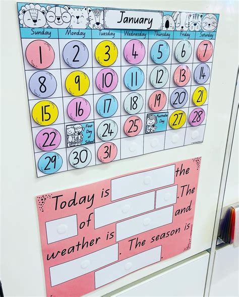 Calendar and Weather Chart for Kids - Stay Classy Classrooms